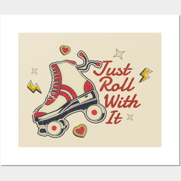 Just Roll With It - retro 80s Wall Art by SUMAMARU